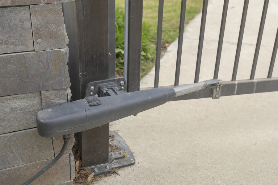 Driveway gate post, hinge and safety hardware in Atlanta, GA