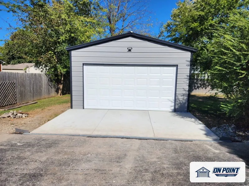 New door, detached garage, photo from one of our jobs